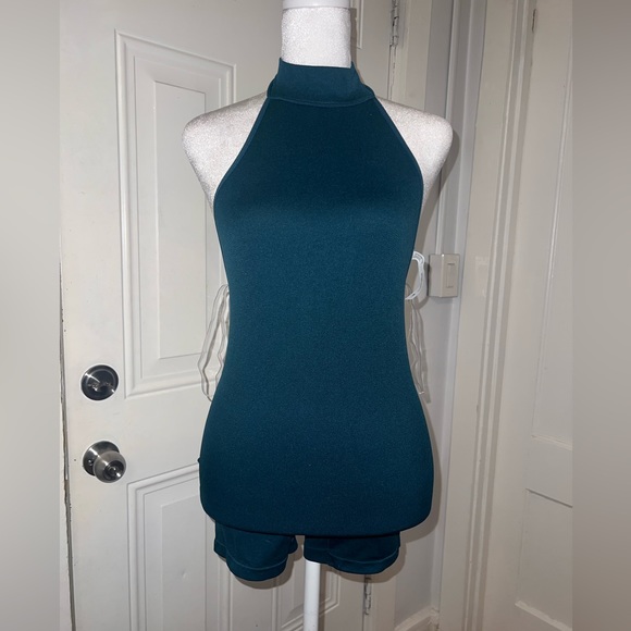 Teal halter bodysuit - Picture 1 of 5